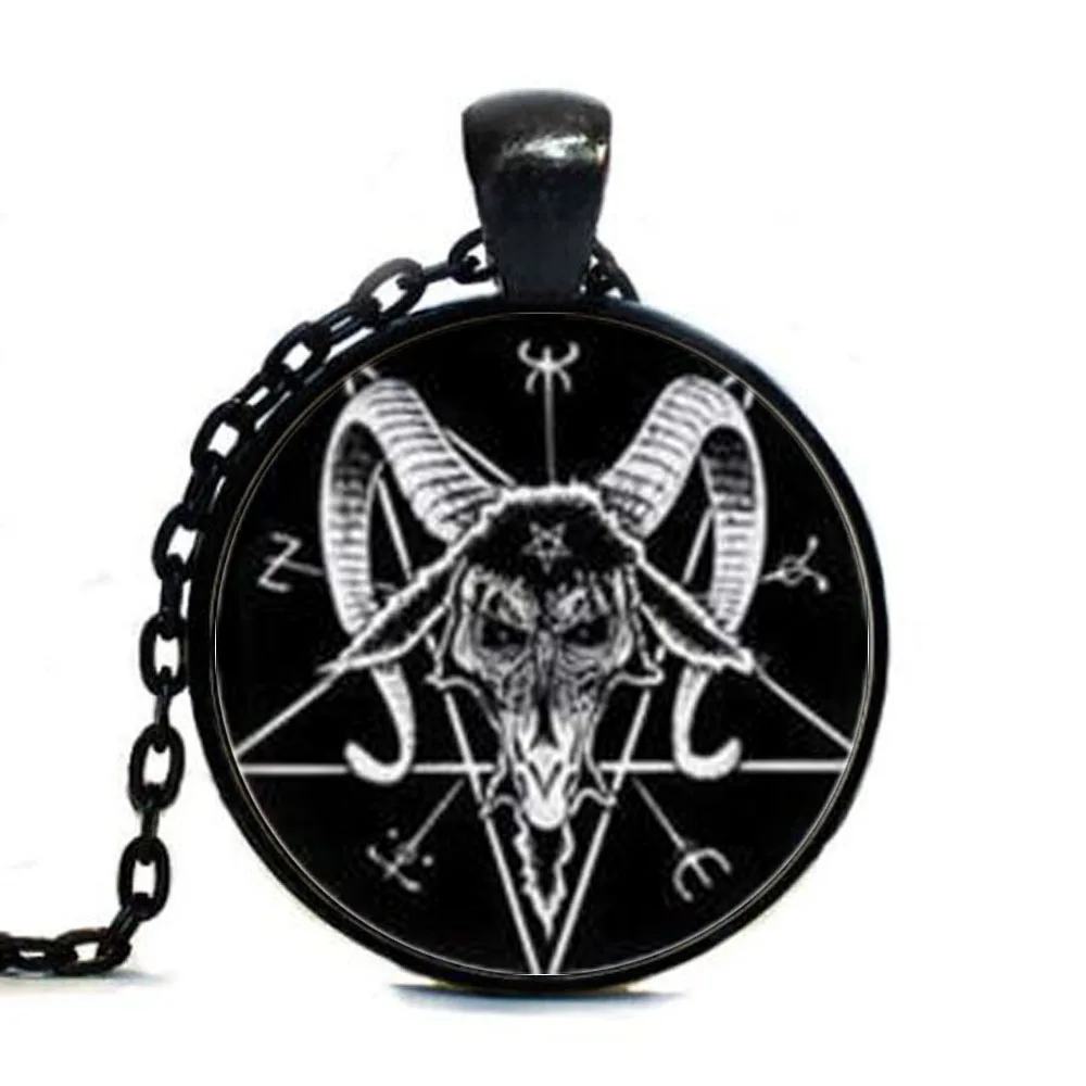 Фото Satanism Tag Sigil of Leviathan Baphomet стальной мужской s Wo сатанийский символ стеклянный тег