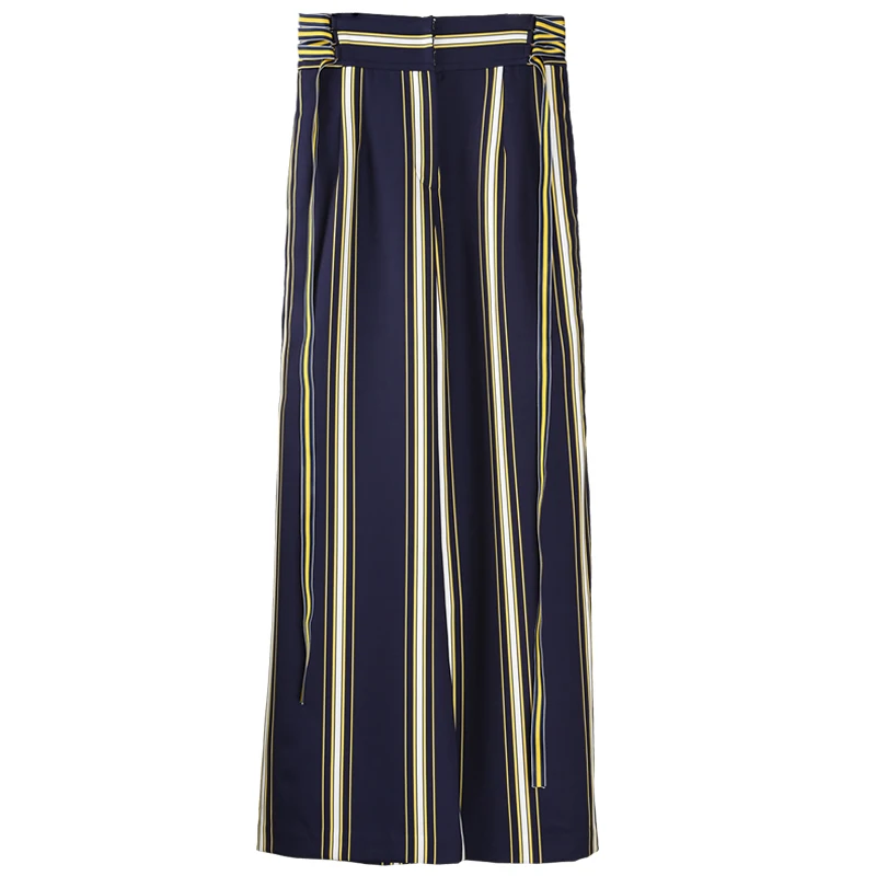 LSYSAG Wide Leg Pants For Women High Waist Long Autumn stripe Stripe Colours Fashion 2018 Over Plus Size Elegant Boyfriend Retro | Женская