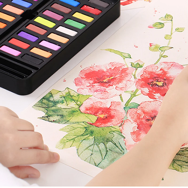 36 Colors Solid Waterolor Paints Set Portable Outdoor Watercolor Painting with Paintbrush Pigment Set Gifts for Art Supplies
36 Colors Solid Waterolor Paints Set Portable Outdoor Watercolor Painting with Paintbrush Pigment Set Gifts for Art Supplies