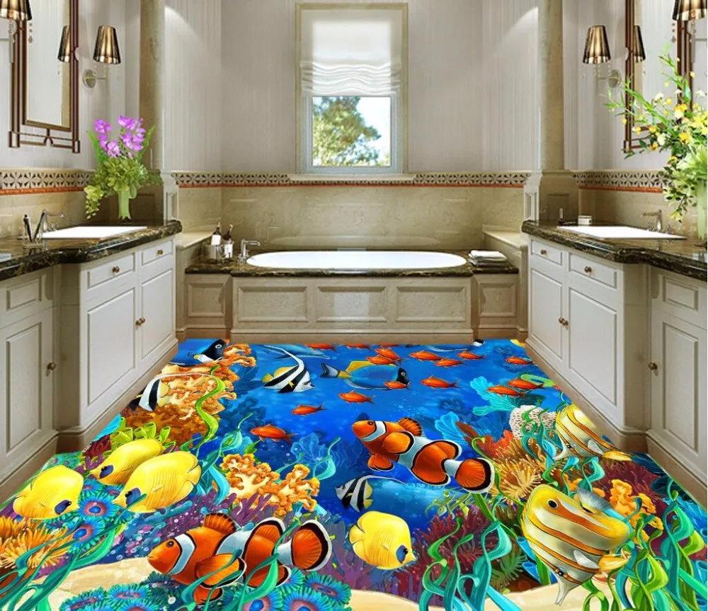 Custom mural 3d flooring picture pvc self adhesive wallpaper bedroom Coral seaweed fish decor painting 3d wall murals wallpaper
Custom mural 3d flooring picture pvc self adhesive wallpaper bedroom Coral seaweed fish decor painting 3d wall murals wallpaper