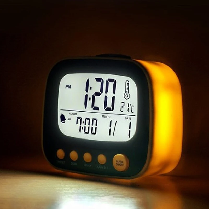 Vintage Tv Style Silence Table Clock, Touch Night Light Auto Temperature Desktop Clocks with Battery or USB power
Vintage Tv Style Silence Table Clock, Touch Night Light Auto Temperature Desktop Clocks with Battery or USB power