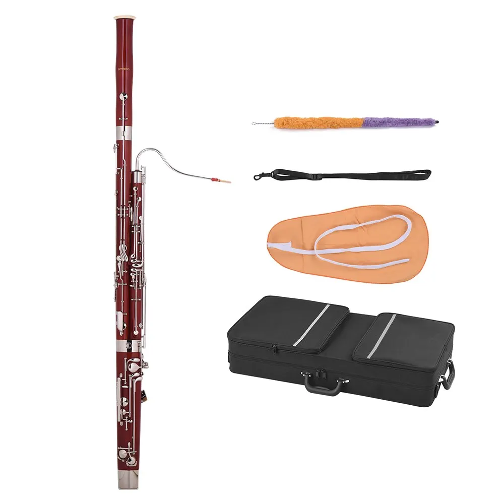 Ammoon Профессиональный C ключ Bassoon кленовый деревянный корпус Cupronickel ключи с