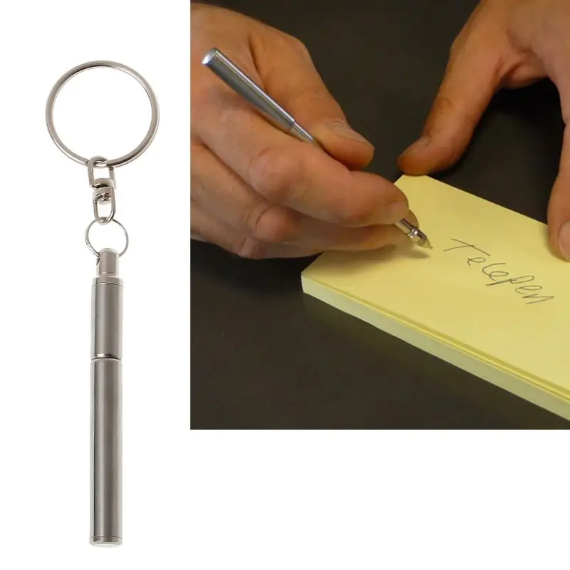 Portable Stainless Steel Telescopic Ballpoint Pen Metal Key Ring Keychain Tools New
Portable Stainless Steel Telescopic Ballpoint Pen Metal Key Ring Keychain Tools New