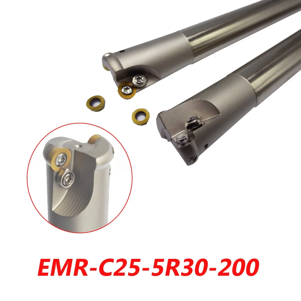 Free Shipping EMR-C25-5R30-200 Indexable Face Milling Cutter Tools For RPMW1003MO Carbide Inserts Suitable For NC/CNC Machine
Free Shipping EMR-C25-5R30-200 Indexable Face Milling Cutter Tools For RPMW1003MO Carbide Inserts Suitable For NC/CNC Machine