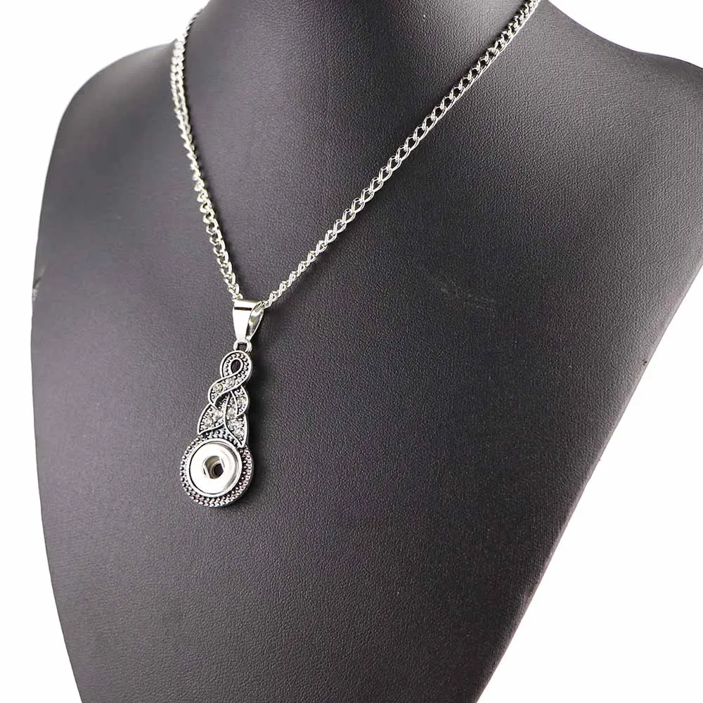 New Snap Necklace Fashion Vintage Silver plated Fit 12mm Mini Buttons Pendant For Women Button Jewelry | Украшения и аксессуары