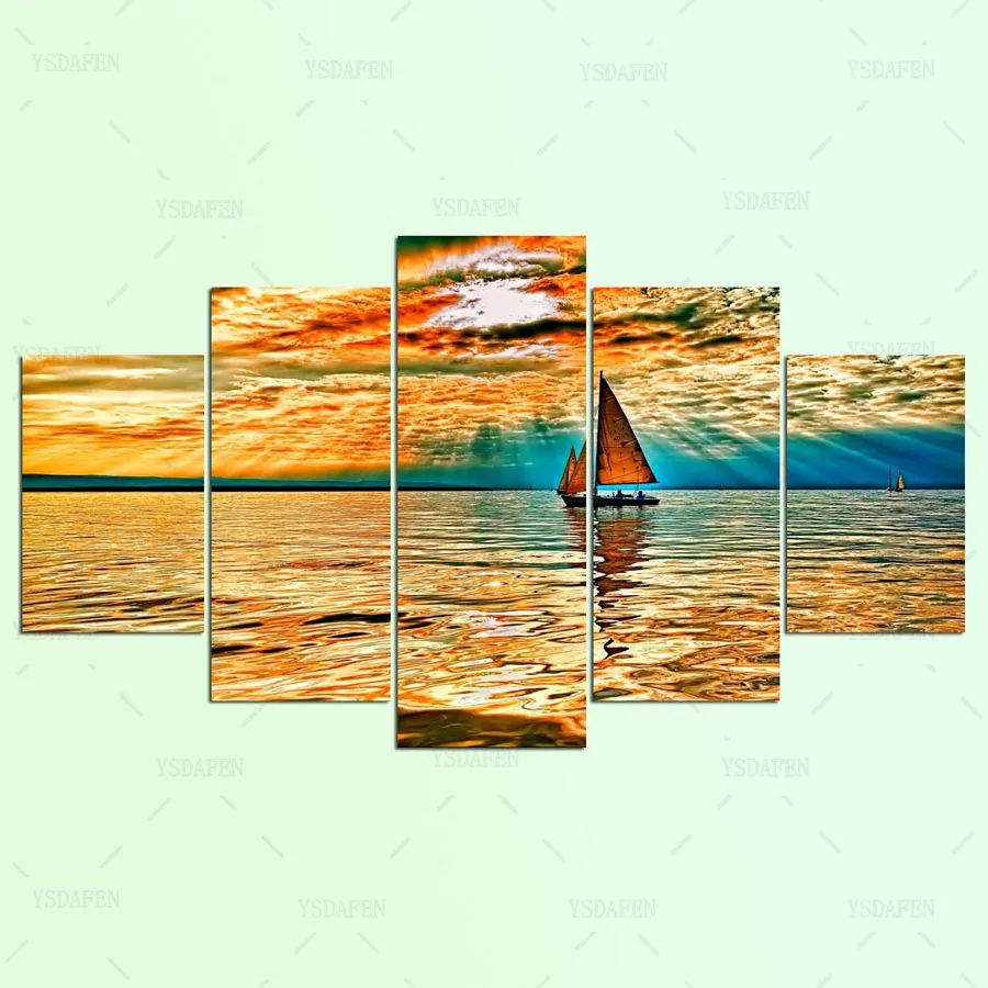 5 panels print canvas painting modern home decor Wall Art Picture printed rays lake seascape Painting on Canvas art IM-241
5 panels print canvas painting modern home decor Wall Art Picture printed rays lake seascape Painting on Canvas art IM-241