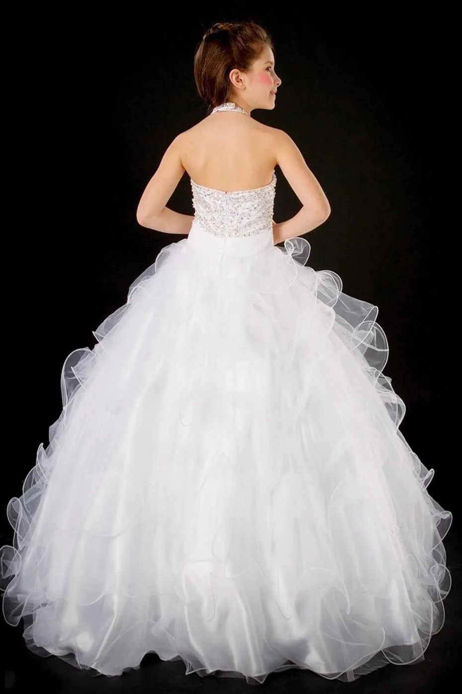 Charming White 2017 New Girl's Pageant Dresses A-Line Ruffle Heavily Upper Halter Beaded Organza With Bow Knot For Girl's P050
Charming White 2017 New Girl's Pageant Dresses A-Line Ruffle Heavily Upper Halter Beaded Organza With Bow Knot For Girl's P050