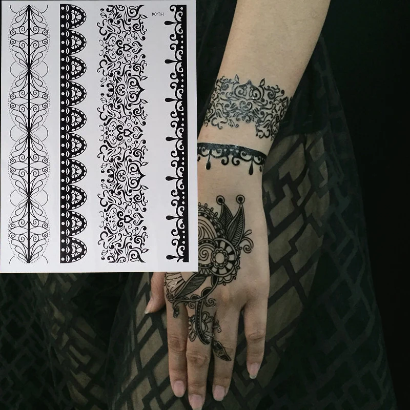 1pc HOT New Black Henna Tattoo Fake Lace Flash Arabic Indian Mandala Wedding For Bride Art Body Painting Hand Arm
1pc HOT New Black Henna Tattoo Fake Lace Flash Arabic Indian Mandala Wedding For Bride Art Body Painting Hand Arm