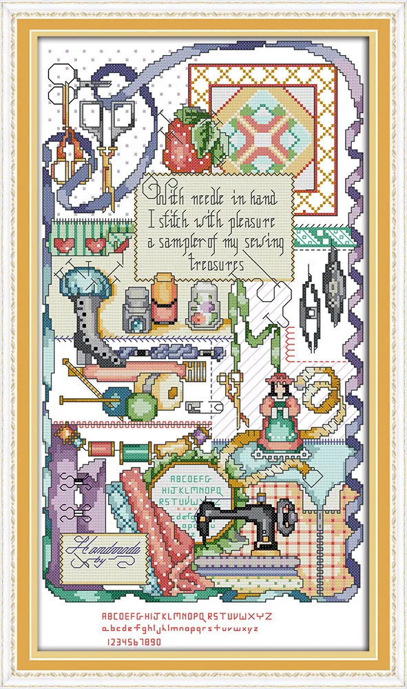 Sewing machine cross stitch kit cartoon pattern 14ct 11ct count printed canvas stitching embroidery DIY handmade needlework
Sewing machine cross stitch kit cartoon pattern 14ct 11ct count printed canvas stitching embroidery DIY handmade needlework