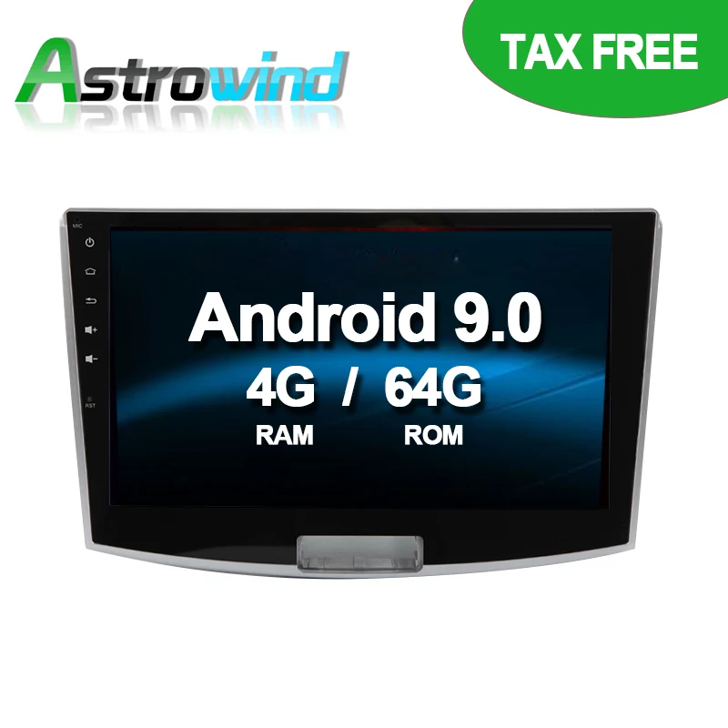 64G ROM No Tax 10 1 дюймов 4G RAM Android 9 0 Автомобильная навигационная система GPS Радио стерео