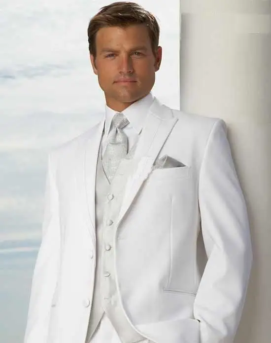Latest Coat Pant Designs White Satin Men Suit Slim Fit 3 Piece Gentle Tuxedo Italian Custom Groom Prom Suits Terno Masuclino Q12
Latest Coat Pant Designs White Satin Men Suit Slim Fit 3 Piece Gentle Tuxedo Italian Custom Groom Prom Suits Terno Masuclino Q12