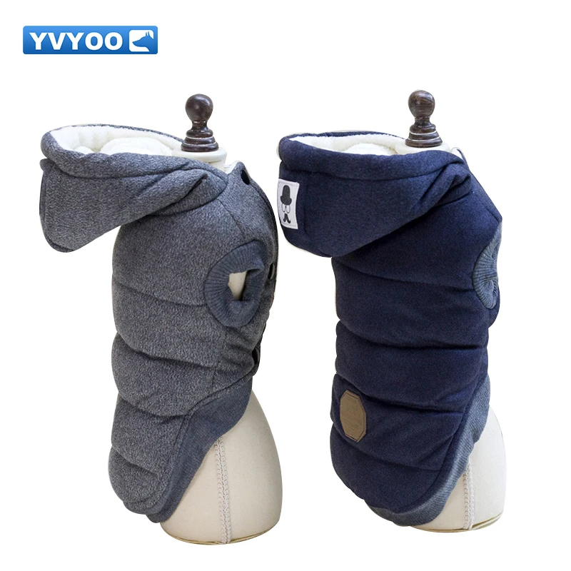 YVYOO пуховик для собак/хлопковая одежда зимняя теплая собак с капюшоном толстый