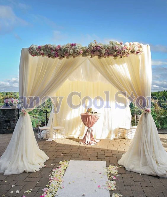 Белая свадебная Фотосессия и труба с балдахином подставка для палатки Свадебные