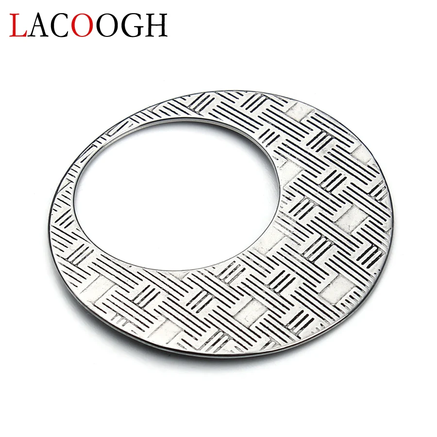 Lacoogh Carved 5pcs/lot Silver Color Round Charms Pendants Stainless Steel Pendants for DIY Necklaces Making Jewelry Findings
Lacoogh Carved 5pcs/lot Silver Color Round Charms Pendants Stainless Steel Pendants for DIY Necklaces Making Jewelry Findings
