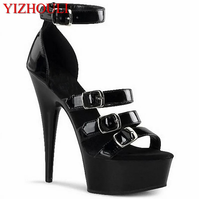 Dress sandals with buckles, stylish 15 cm, high heels, and 6 inch stiletto platform sandals
Dress sandals with buckles, stylish 15 cm, high heels, and 6 inch stiletto platform sandals
