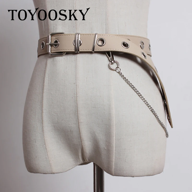 Gothic Punk Women Belts Sexy Street Fashion Rock Hip-hop Round Chain Waist Belts Square Metal Pin Buckle Alloy Black Belt Female
Gothic Punk Women Belts Sexy Street Fashion Rock Hip-hop Round Chain Waist Belts Square Metal Pin Buckle Alloy Black Belt Female