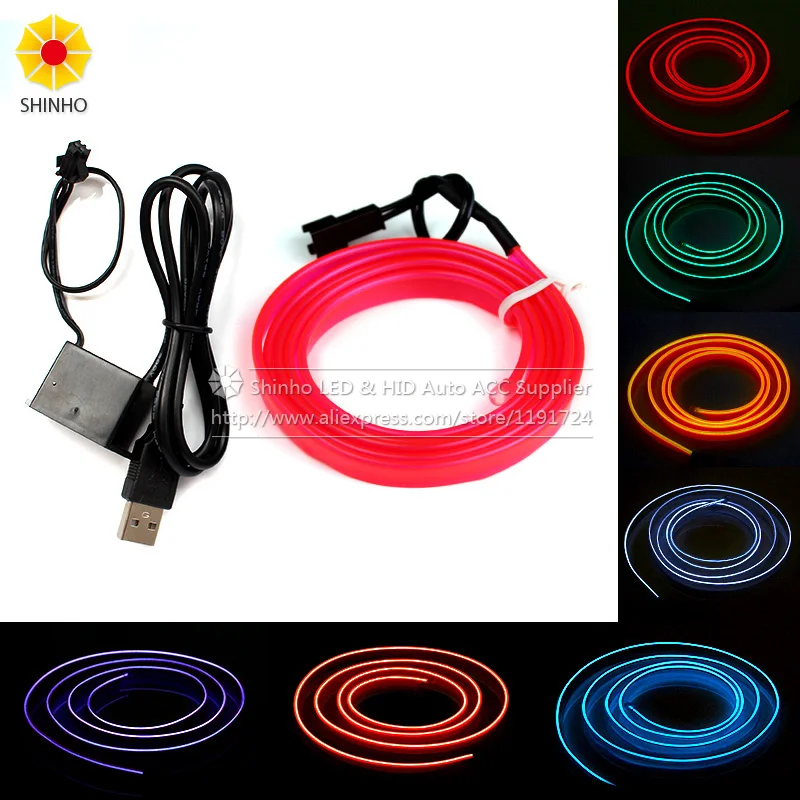 1M 3M 5M LED Strip Flexible Neon atmosphere EL Wire Rope Tube Neon light For Car interior light With USB controller
1M 3M 5M LED Strip Flexible Neon atmosphere EL Wire Rope Tube Neon light For Car interior light With USB controller