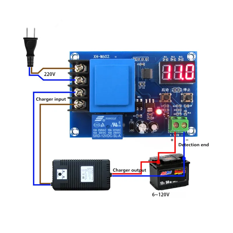 XH-M602 Digital Control Battery Lithium Battery Charging Control Module Battery Charge Control Switch Protection Board
XH-M602 Digital Control Battery Lithium Battery Charging Control Module Battery Charge Control Switch Protection Board