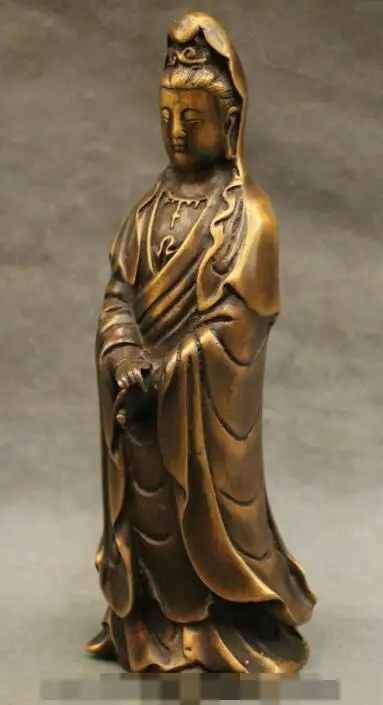 Elegant old S6668 10" Chinese Bronze Copper Buddhism Auspicious Kwan-Yin Guan Yin Goddess Statue
Elegant old S6668 10" Chinese Bronze Copper Buddhism Auspicious Kwan-Yin Guan Yin Goddess Statue