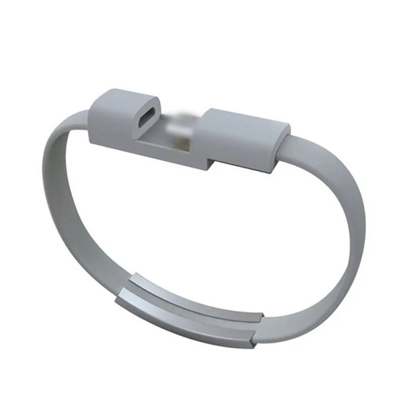 Мода usb зарядка кабель синхронизации данных для iphone 5 6 7 плюс браслет на запястье