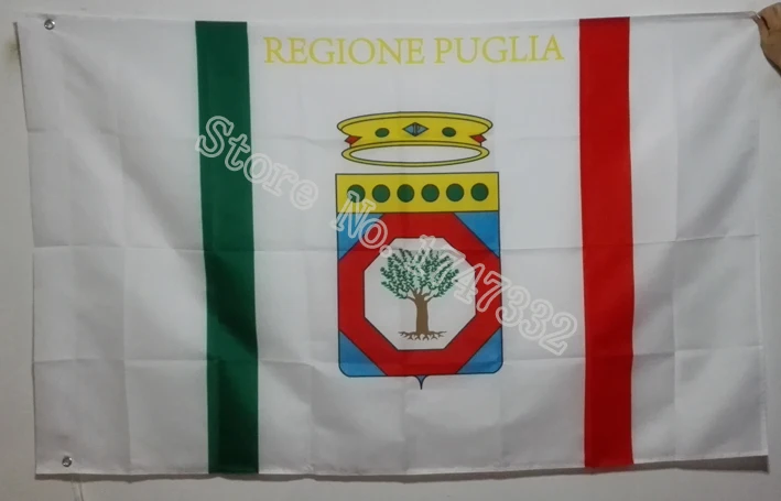 Флаг Италии Apulia, лидер продаж, товары 3x5 футов, 150x90 см, баннер на заказ, латунные металлические отверстия
Флаг Италии Apulia, лидер продаж, товары 3x5 футов, 150x90 см, баннер на заказ, латунные металлические отверстия