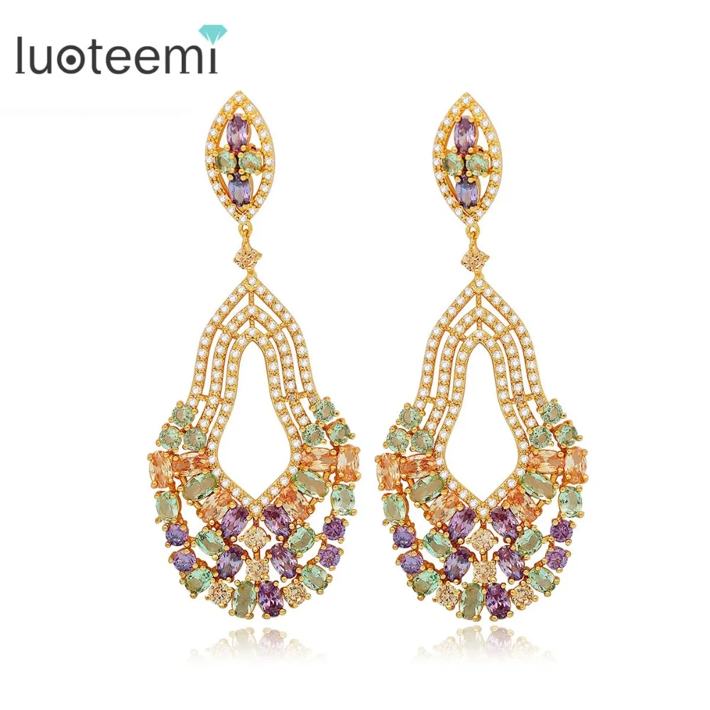 LUOTEEMI 2022 New European And American Style Multi Oval Zircon Long Earrings For Women Large Brinco Bijoux Unusual Girl Jewelry
LUOTEEMI 2022 New European And American Style Multi Oval Zircon Long Earrings For Women Large Brinco Bijoux Unusual Girl Jewelry