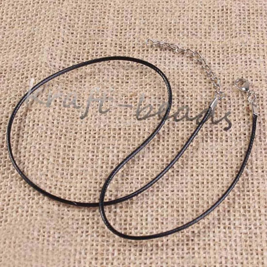 100 Pcs Wholesale 1.5mm Black Leather Cord Wax Rope Chain for Necklace 53cm+6cm Extender Lobster Clasp DIY Jewelry Accessories
100 Pcs Wholesale 1.5mm Black Leather Cord Wax Rope Chain for Necklace 53cm+6cm Extender Lobster Clasp DIY Jewelry Accessories