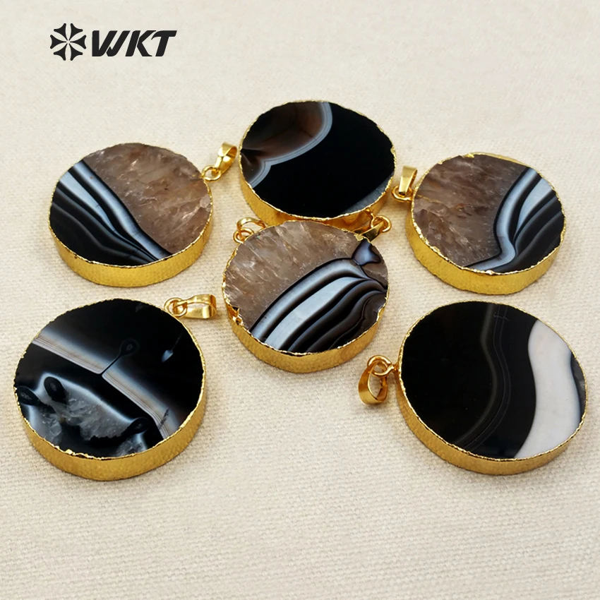 WKT Natural Stone Necklace Pendant Round Shape Elegant Brass with Metal Plated Pendants for Women Jewelry WT-P1287
WKT Natural Stone Necklace Pendant Round Shape Elegant Brass with Metal Plated Pendants for Women Jewelry WT-P1287