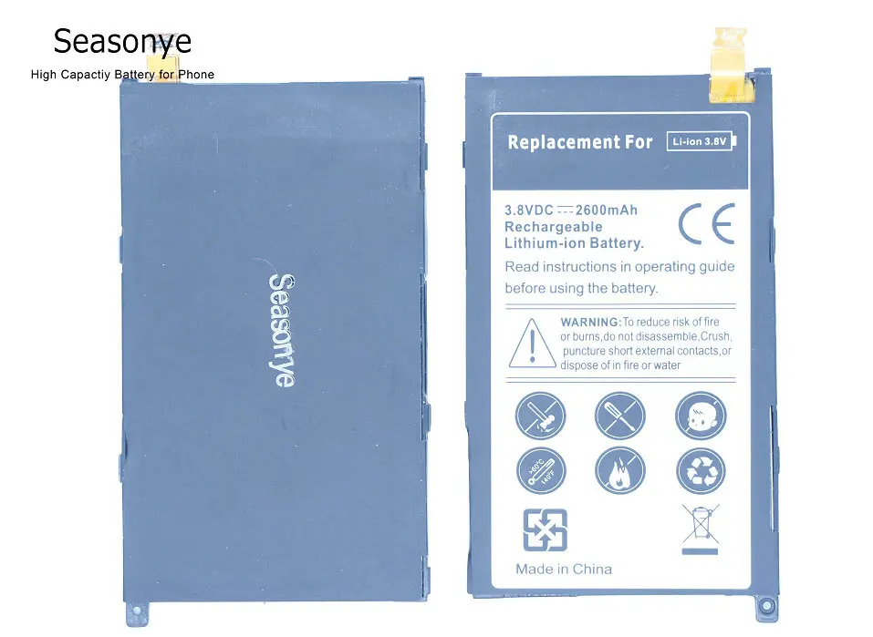 Батарея для замены телефона Seasonye 1x LIS1529ERPC 2600mAh Sony Xperia Z1 Compact mini Z1mini Z1c D5503