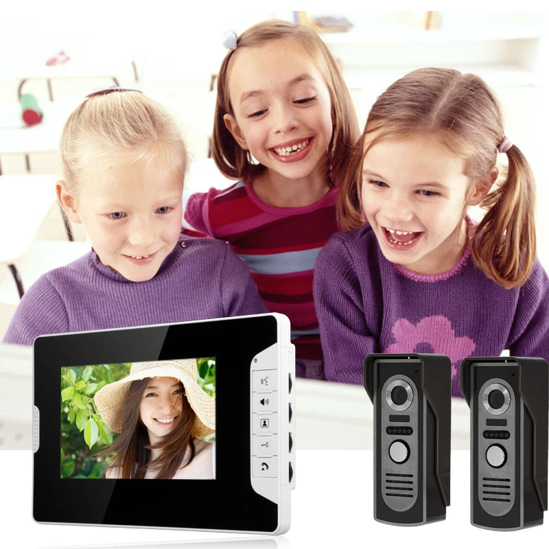7 Inch TFT LCD Screen Color Video Door Phone Doorbell Intercom System 700TVL Night Vision Waterproof Camera Doorphone
7 Inch TFT LCD Screen Color Video Door Phone Doorbell Intercom System 700TVL Night Vision Waterproof Camera Doorphone