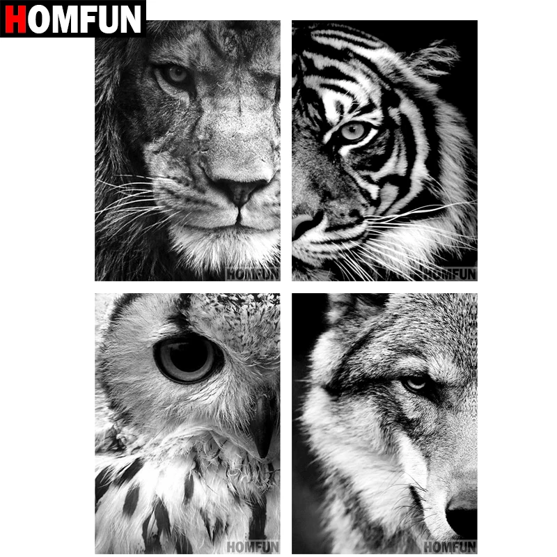 HOMFUN Full Square/Round Drill 5D DIY Diamond Painting "Tiger Lion Wolf Owl" 3D Embroidery Cross Stitch 5D Home Decor Gift BK01
HOMFUN Full Square/Round Drill 5D DIY Diamond Painting "Tiger Lion Wolf Owl" 3D Embroidery Cross Stitch 5D Home Decor Gift BK01