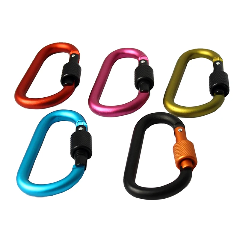 1Pcs Aluminum Carabiner D-Ring Clip Hook Climbing Keychain Screwgate Screw Locking
1Pcs Aluminum Carabiner D-Ring Clip Hook Climbing Keychain Screwgate Screw Locking