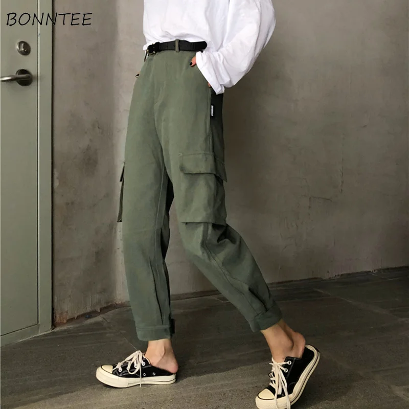 Pants Women High Waist Loose Big Pockets Hip Hop Womens Cargo Ankle-length Pant Korean Style All-match Harajuku Students Trendy
Pants Women High Waist Loose Big Pockets Hip Hop Womens Cargo Ankle-length Pant Korean Style All-match Harajuku Students Trendy