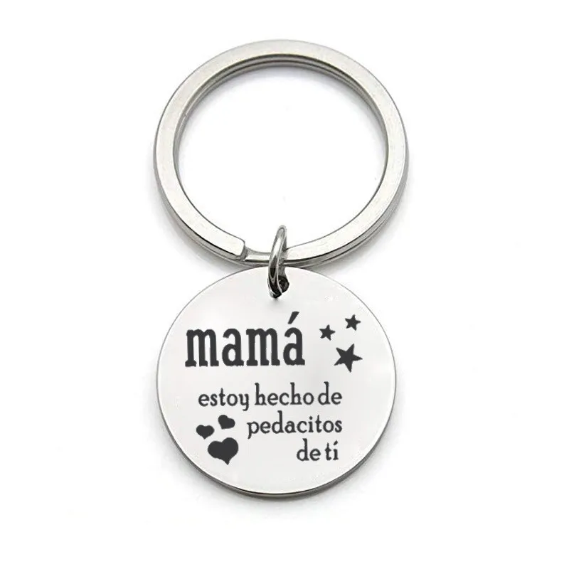 Spainsh Keychain Cute Stainless Steel Keychain Charm Family Gift Mother's Day Thanksgiving Day Gift
Spainsh Keychain Cute Stainless Steel Keychain Charm Family Gift Mother's Day Thanksgiving Day Gift