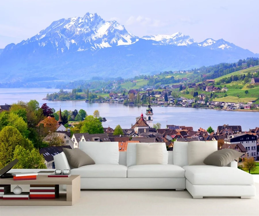 Custom large murals, Switzerland Houses Lake Mountains nature wallpaper,living room bedroom TV wall papel DE parede
Custom large murals, Switzerland Houses Lake Mountains nature wallpaper,living room bedroom TV wall papel DE parede