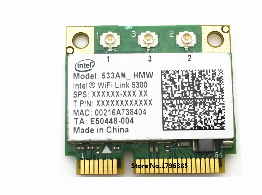 Для Intel WIFI Link 5300 AGN 533AN_HMW Half Mini PCI-E 2,4G/5 ГГц двухдиапазонный рандомный 450 Мбит/с
Для Intel WIFI Link 5300 AGN 533AN_HMW Half Mini PCI-E 2,4G/5 ГГц двухдиапазонный рандомный 450 Мбит/с