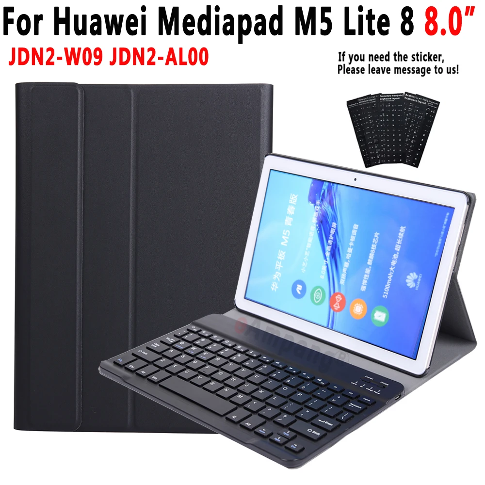 Чехол с клавиатурой Bluetooth для Huawei Mediapad M5 Lite 8 0 JDN2 W09 AL00 чехол клавиатура +