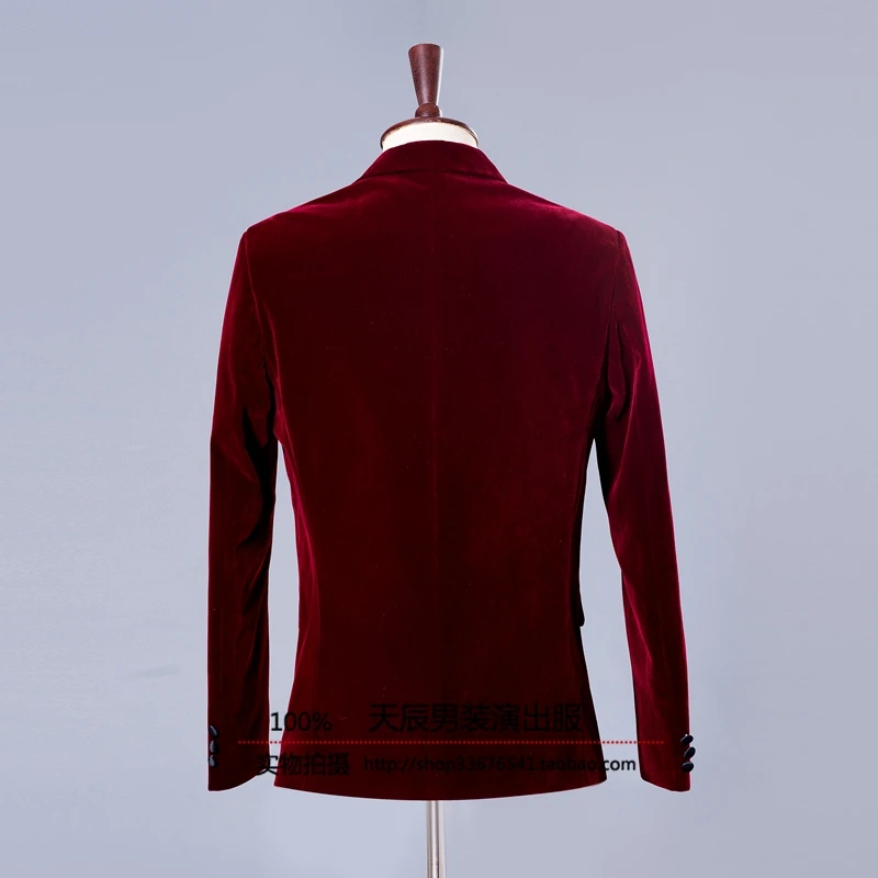 M-XL!!! 2018 Men's casual dress Host suit Wine red velveteen sapphire business attire The singer's clothing
M-XL!!! 2018 Men's casual dress Host suit Wine red velveteen sapphire business attire The singer's clothing