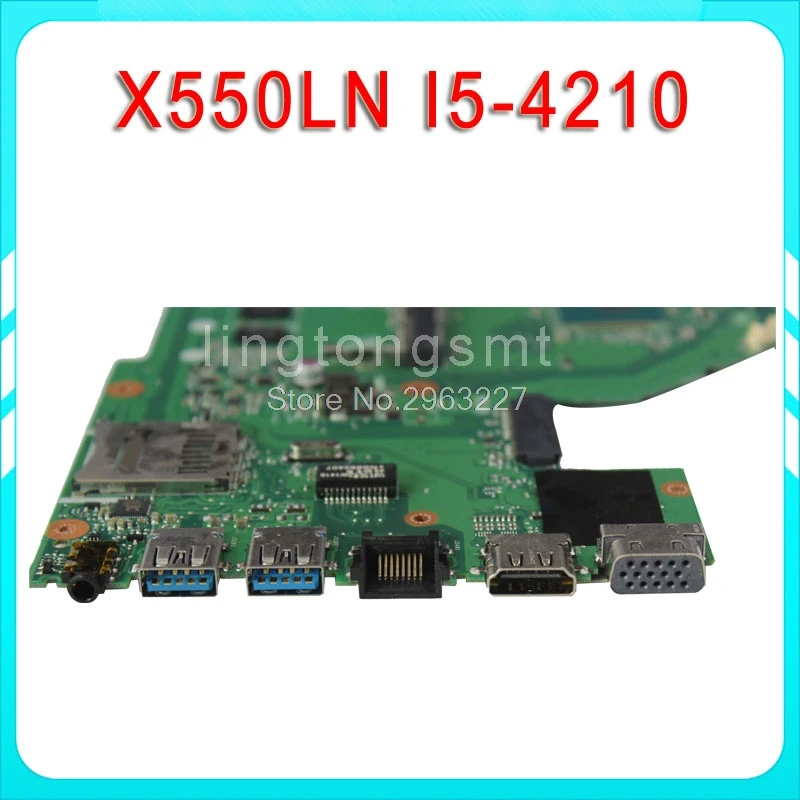 X550LN Motherboard GT820 2g i5-4210U For Asus A550LN R510LN Laptop motherboard Mainboard | Компьютеры и офис