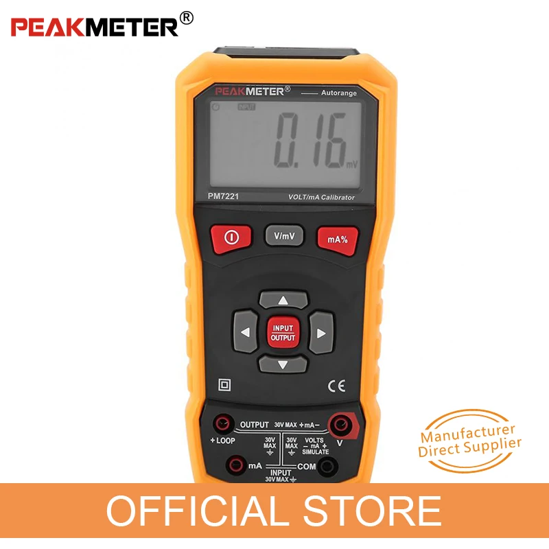 PEAKMETER PM7221 Professional Digital Calibrator DC Voltage Current Digital Calibrator 0-10V 0-24mA Voltage Tester
PEAKMETER PM7221 Professional Digital Calibrator DC Voltage Current Digital Calibrator 0-10V 0-24mA Voltage Tester