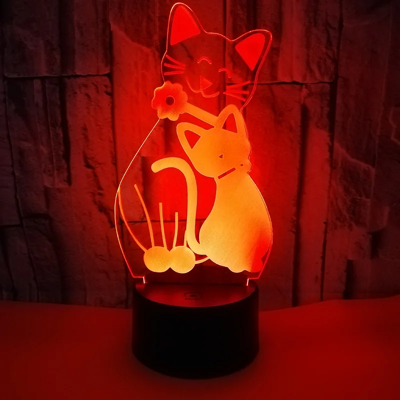Lovely Cat 3D LED Night Light With 7 Colors Light For Home Decoration Lamp Amazing Visualization Optical Illusion 3D Table Lamp
Lovely Cat 3D LED Night Light With 7 Colors Light For Home Decoration Lamp Amazing Visualization Optical Illusion 3D Table Lamp