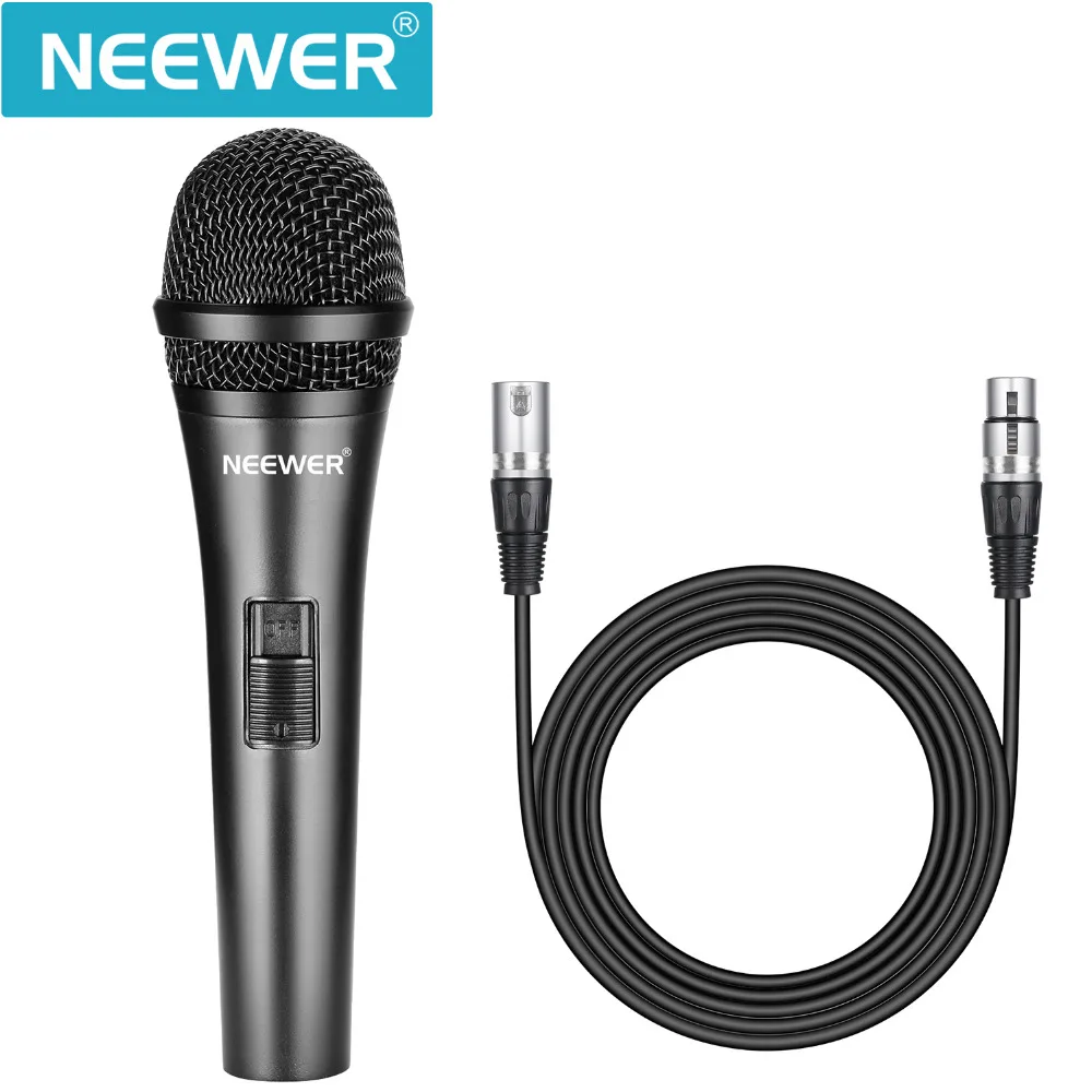 Neewer Cardioid Dynamic Microphone with 3.5mm Male to XLR Female Cable, Rigid Metal Construction for Professional Musical
Neewer Cardioid Dynamic Microphone with 3.5mm Male to XLR Female Cable, Rigid Metal Construction for Professional Musical