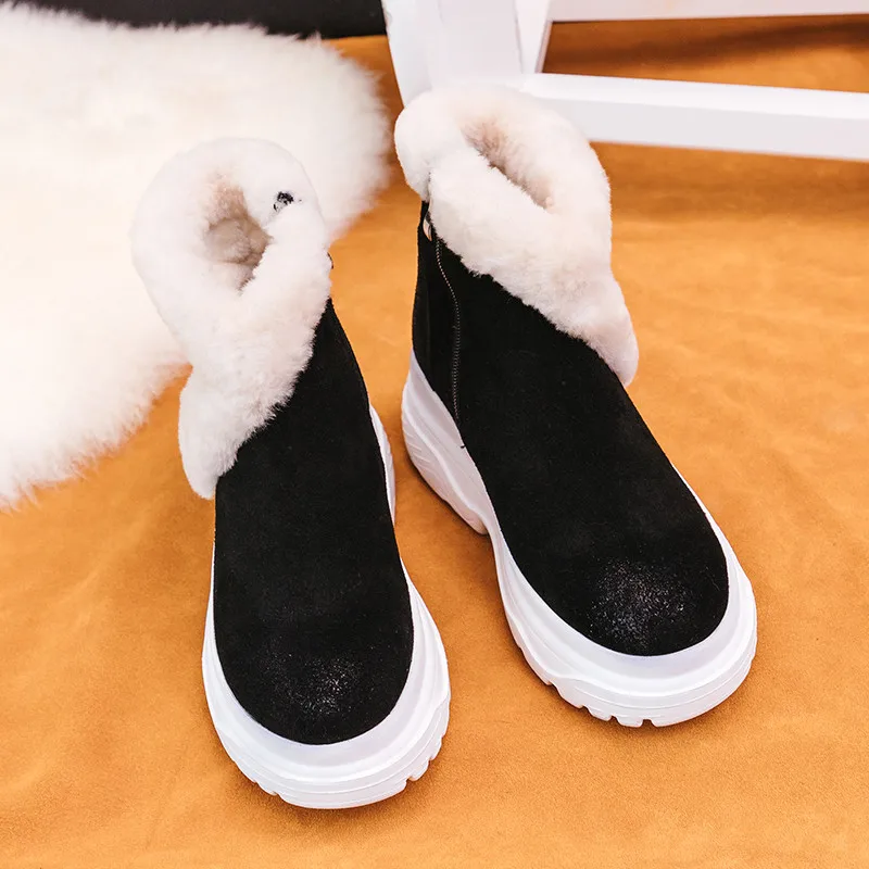 MEMUNIA 2020 new arrival ankle boots for women round toe cow suede leather boots simple zip comfortable platform shoes woman
MEMUNIA 2020 new arrival ankle boots for women round toe cow suede leather boots simple zip comfortable platform shoes woman