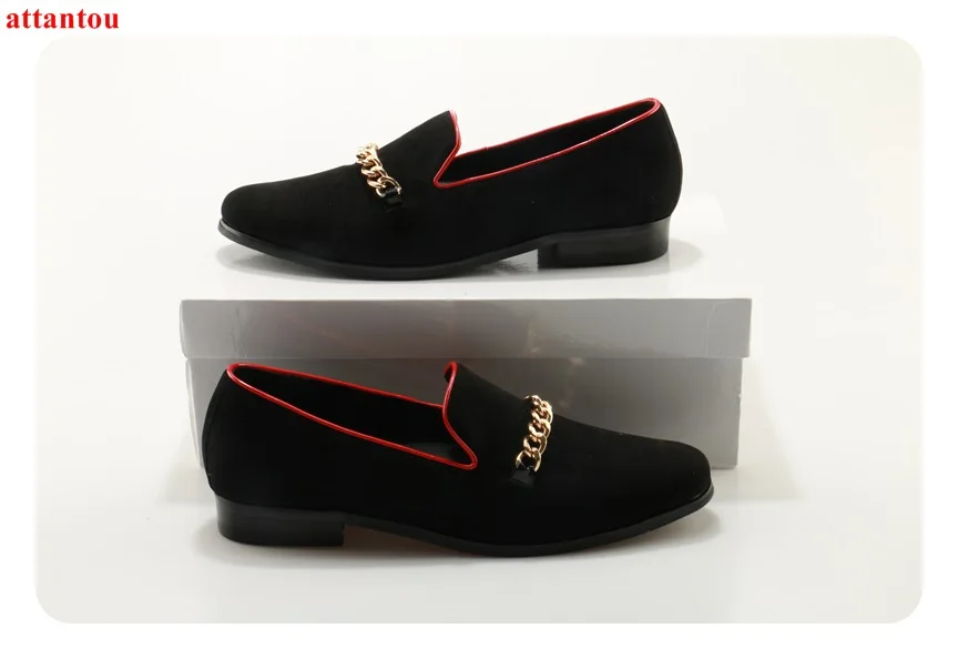 Hot Sale 2018 Men's Suede Leather Shoes Golden Chain Decor Man Black Dress Shoes Round Toe Male Flats Office Formal Single Shoes
Hot Sale 2018 Men's Suede Leather Shoes Golden Chain Decor Man Black Dress Shoes Round Toe Male Flats Office Formal Single Shoes