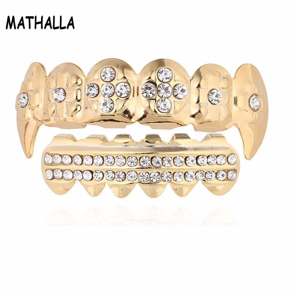 MATHALLA Hip-Hop Braces Grillz Suction Micro-Inlaid Zircon Top and Bottom Cross-Shaped Gold Silver and Rose Grillz Teeth Set
MATHALLA Hip-Hop Braces Grillz Suction Micro-Inlaid Zircon Top and Bottom Cross-Shaped Gold Silver and Rose Grillz Teeth Set