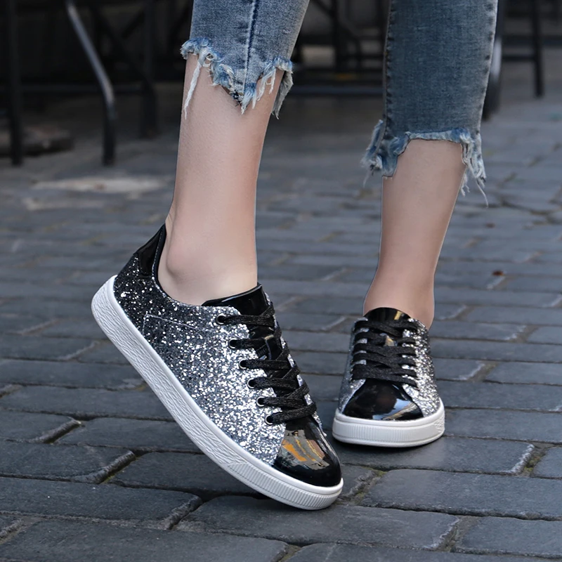 Ginita New Bling Flats Shoes Women PU Leather Crystal Lace Up Loafers Shoes For Ladies Big Size Women's Summer Fashion Shoes
Ginita New Bling Flats Shoes Women PU Leather Crystal Lace Up Loafers Shoes For Ladies Big Size Women's Summer Fashion Shoes