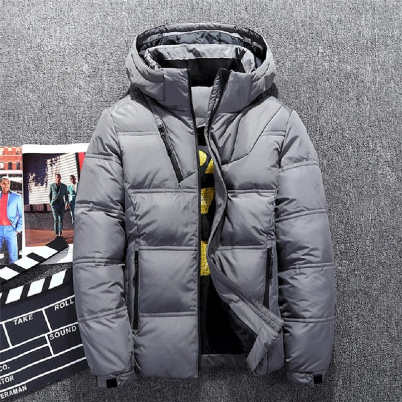 Hot Sale Windproof Down Jackets Men Warm Hooded Winter Outerwear High Quality Smart Casual White Down Coats Male Padded Jacket
Hot Sale Windproof Down Jackets Men Warm Hooded Winter Outerwear High Quality Smart Casual White Down Coats Male Padded Jacket