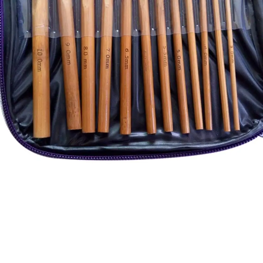 20Pcs Carbonize Bamboo crochet hook set Knitting Needles Craft With Purple crochet hook sets aluminum Case 12.7
20Pcs Carbonize Bamboo crochet hook set Knitting Needles Craft With Purple crochet hook sets aluminum Case 12.7