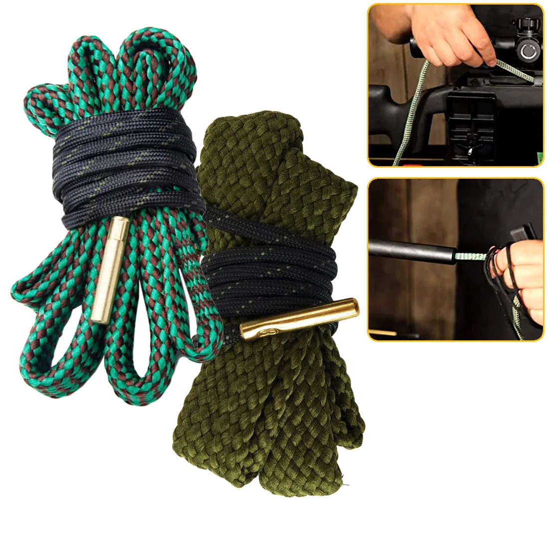 New .22cal 5.56mm .38cal 9mm nato Brass bore snake rifle/pistol Gun cleaner boresnake Rope Rifle Barrel Hunting Gun cleaning kit
New .22cal 5.56mm .38cal 9mm nato Brass bore snake rifle/pistol Gun cleaner boresnake Rope Rifle Barrel Hunting Gun cleaning kit