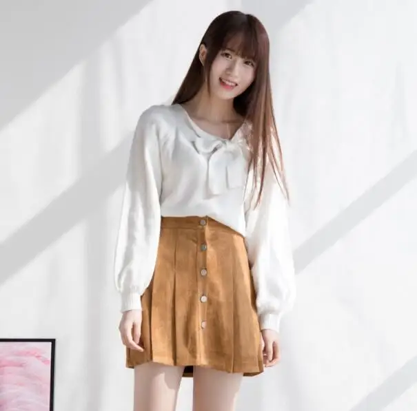 mini suede skirt female winter 2017 college style single breasted leather skirt A line high waisted pleated skirt
mini suede skirt female winter 2017 college style single breasted leather skirt A line high waisted pleated skirt